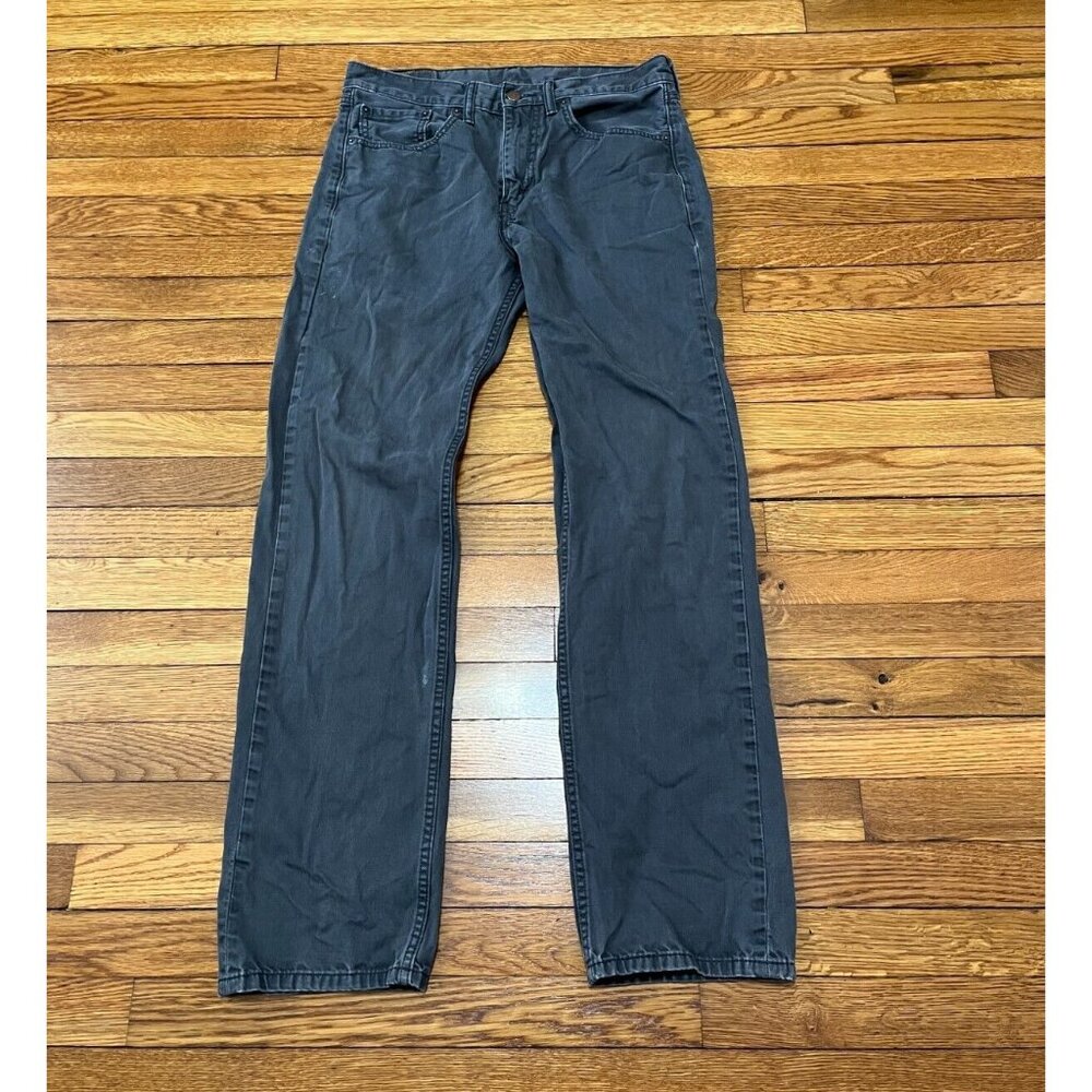 Levi's 505 Jeans Men's Size 32x32 Gray Wash Denim Straight Leg Regular Fit